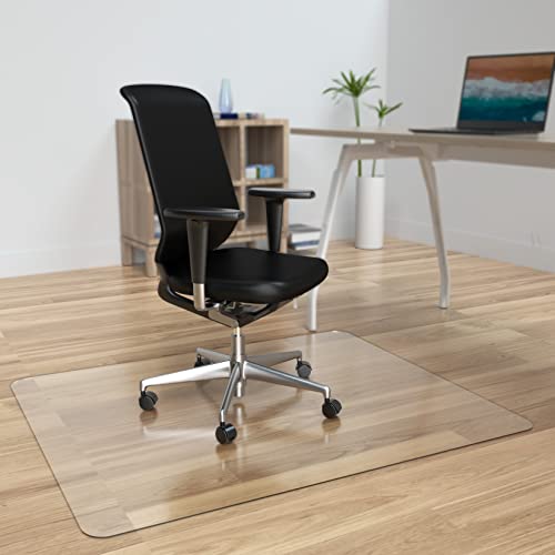 Clear 55'' x 35'' Thick Plastic Chair Mat E433992