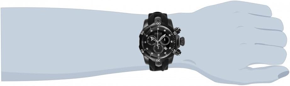Black Stainless Steel Watch with Polyurethane Band R26267