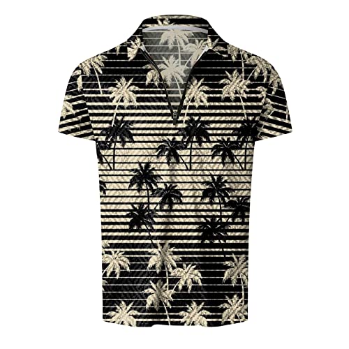 Mens Printed Short Sleeve 2 Piece Outfits Sets T4512