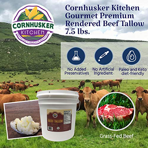 Grass Fed Beef Tallow, 7.5 Lbs T50988