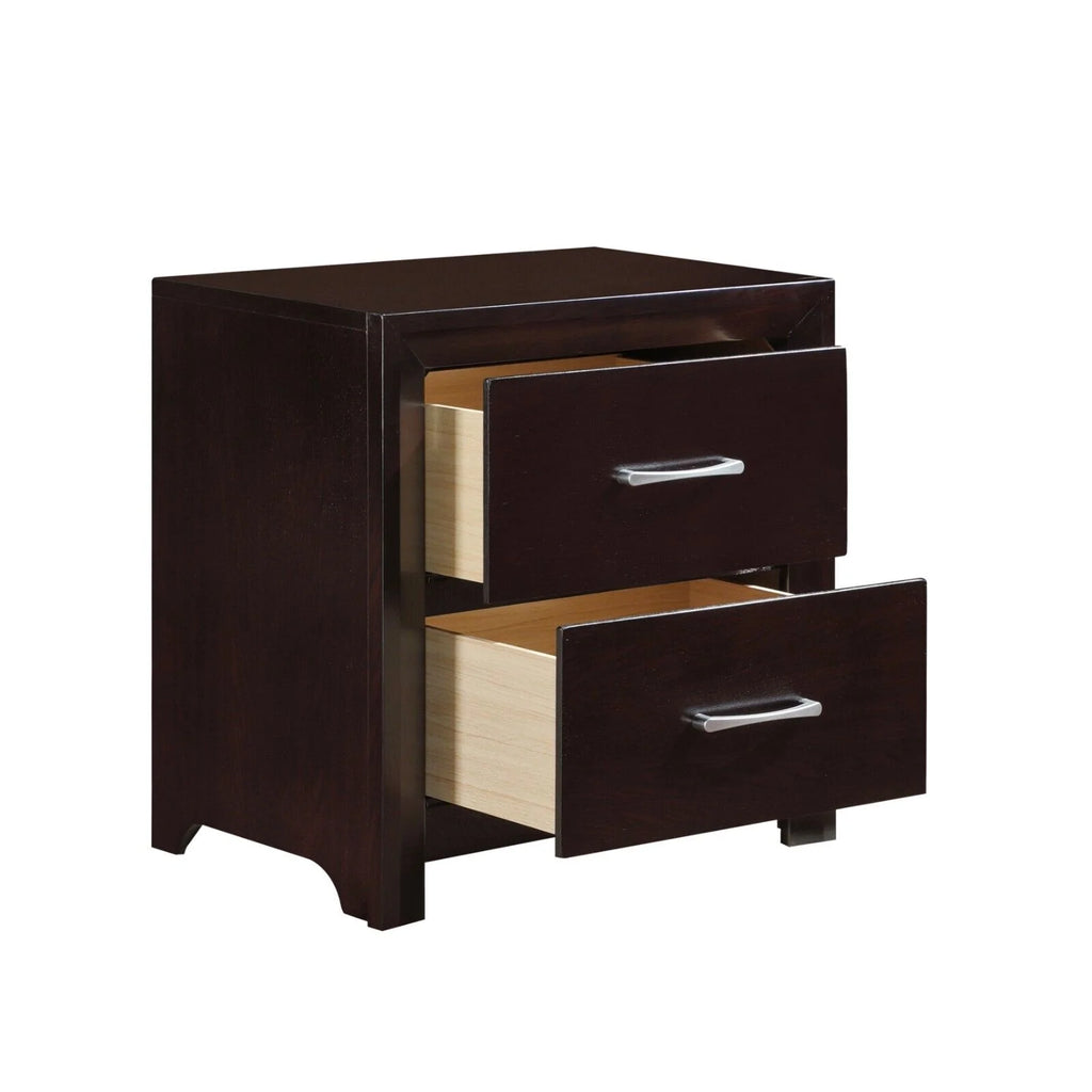 5pc Bedroom Set Full Bed Dresser Nightstand Chest Mirror P967362