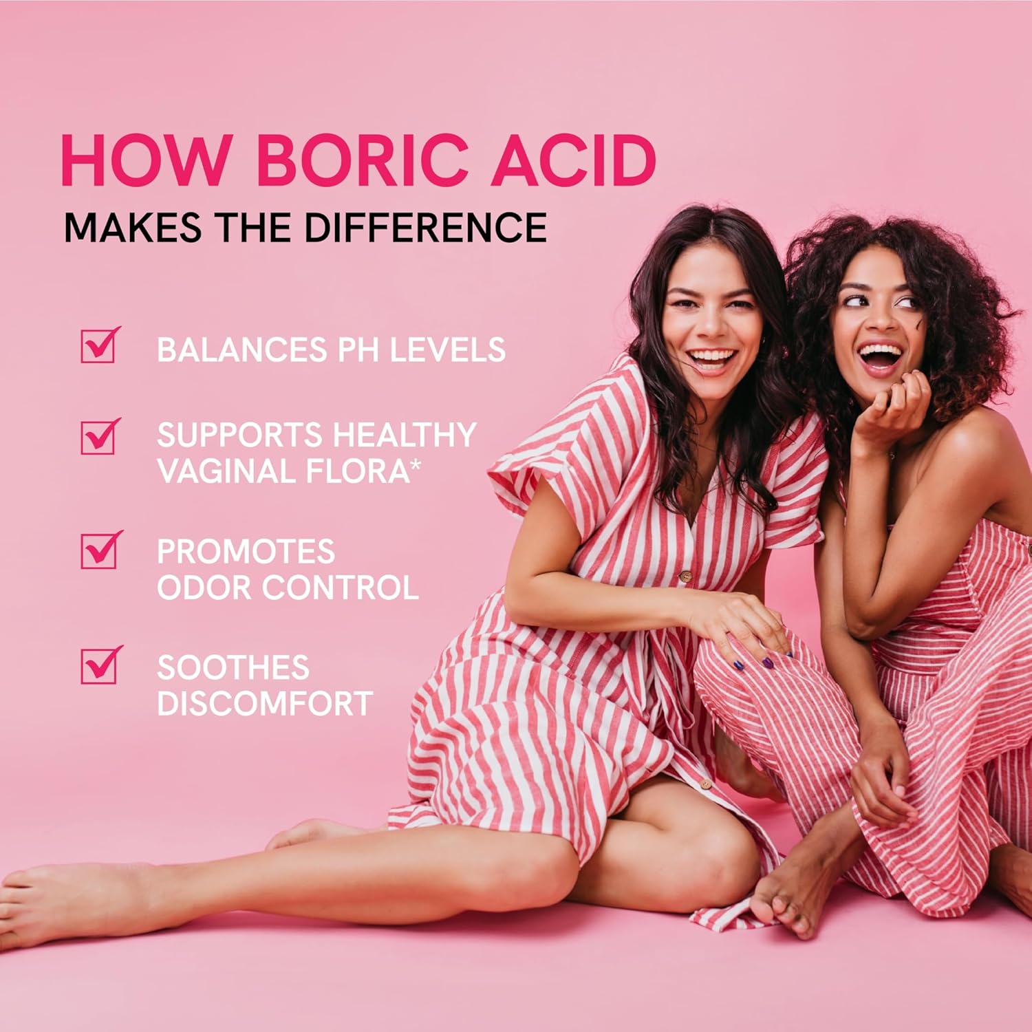 Boric Acid Suppositories 600mg Unscented 30 Count Z750