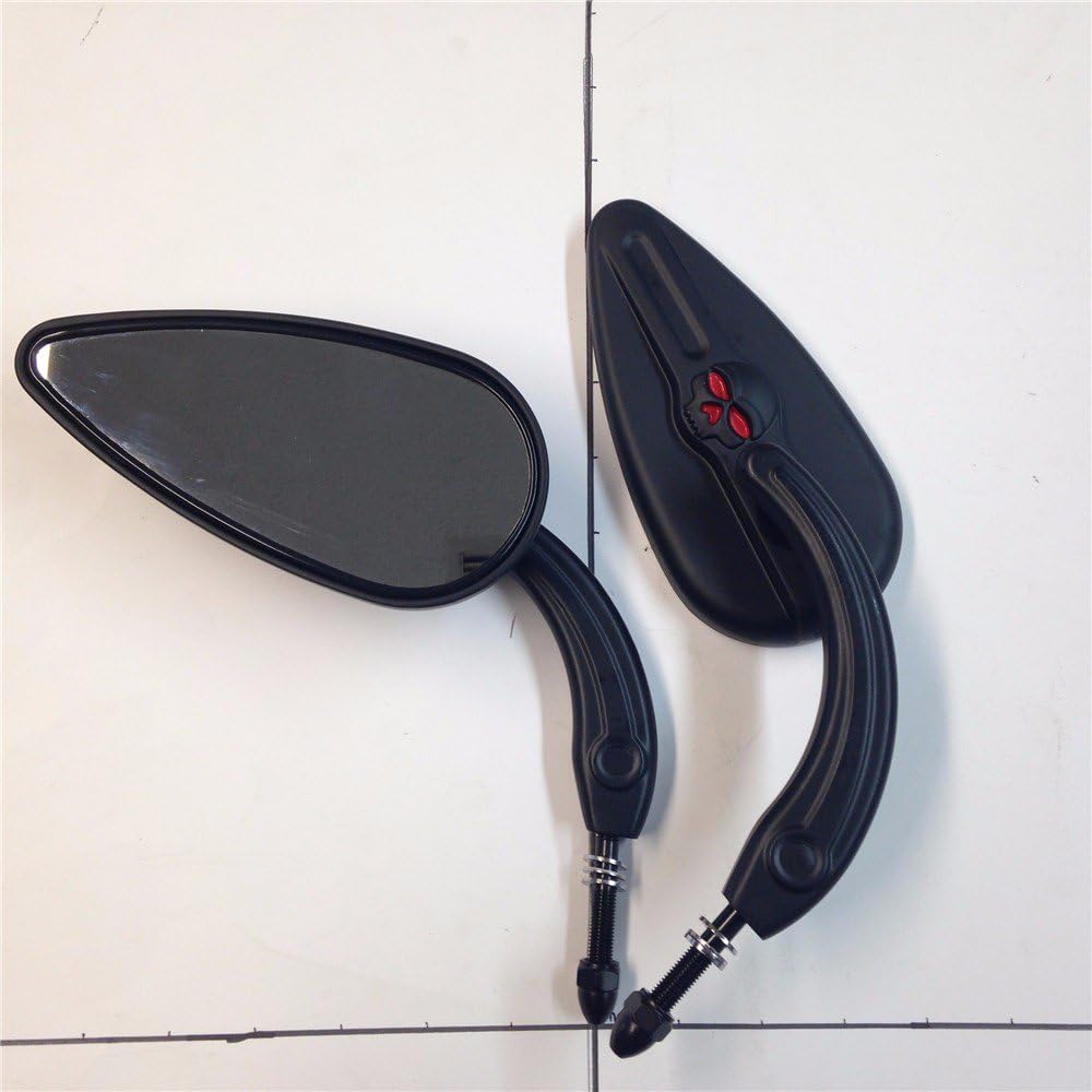 Black Teardrop Skull Zombie Mirrors V8974
