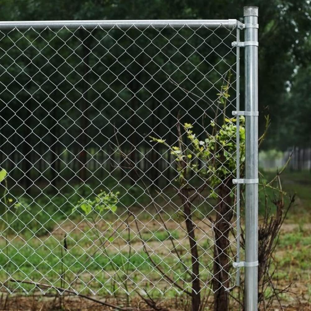 Galvanized Steel 4 X 50 Feet Chain Link Fence Fabric, 12.5-AW Gauge, Silver K23954