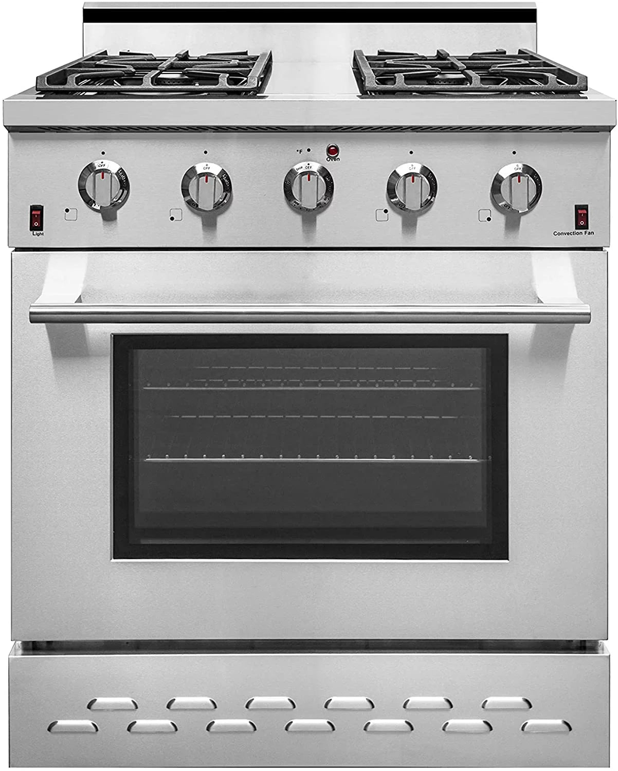 30" Stainless Steel Natural Gas Range with 4.5 cu.ft. Convection Oven N4110