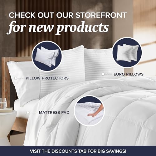 Standard/Queen Size Set of 2 Down Alternative Bed Pillows N150