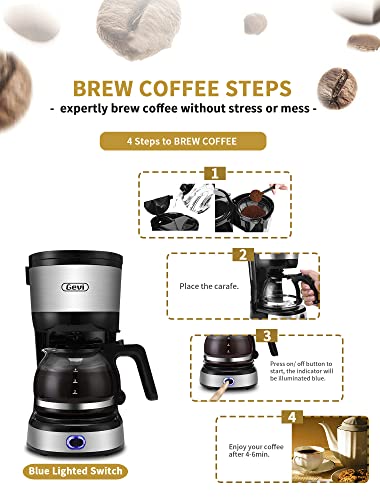 4-Cup Coffee Maker with Auto-Shut Off, Glass Carafe A784230