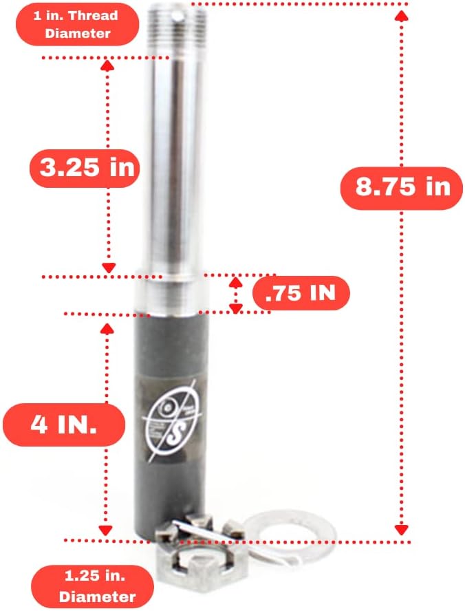 2,000 lbs Trailer Axle Spindle with Hub E207