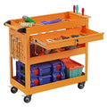 3-Tier Heavy Duty Utility Cart with Drawer, 350 Lbs Load Capacity (Black) M144668