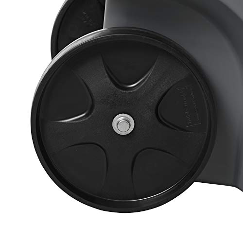 50-Gallon Gray Heavy-Duty Wheeled Trash Can, Pack of 2 A32004