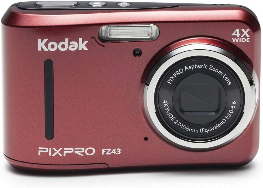 16 MP Digital Camera (Red) with Camera Case (Black/Pepper Red) Y2372