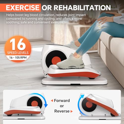Under Desk Elliptical Machine with 16 Adjustable Speed V743