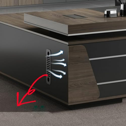 L-shape Office Desk with Locking Drawers and Cable Management, 79" L x 31.5" W x 29.5" H N199477