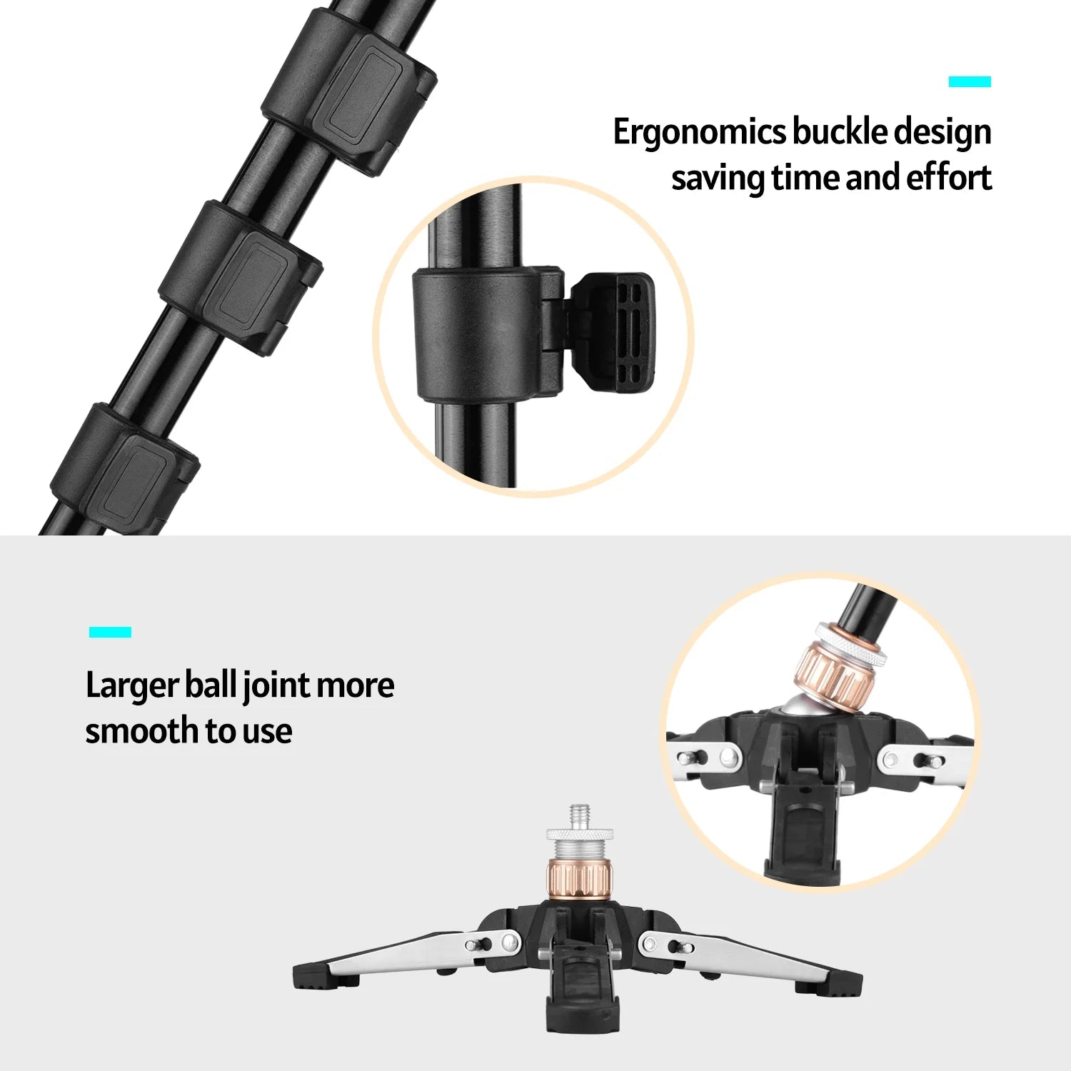 Aluminum Alloy Photography Monopod Stand with Detachable Tripod Base and Carry Bag O981
