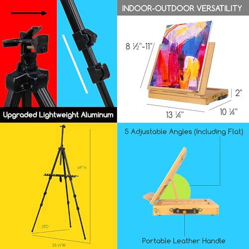 151pcs Art Supplies Painting Set with Easels and Paints O750