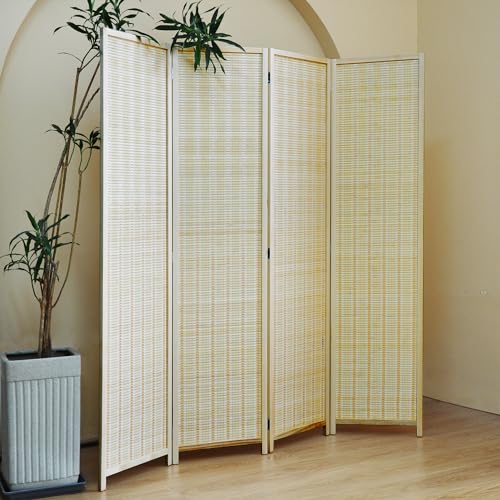Bamboo Room Divider Screen, 67" H x 76.75" W M79342