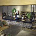 Coppery Bronze Metal Wall-Mounted Wine Glass Rack L212