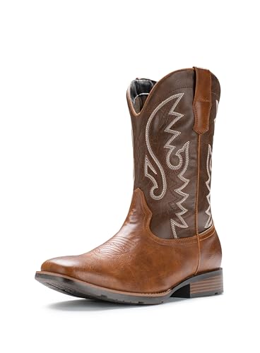 Cowboy Boots Western Boot Embroidered Pull On Slip Resistant Boots U3036