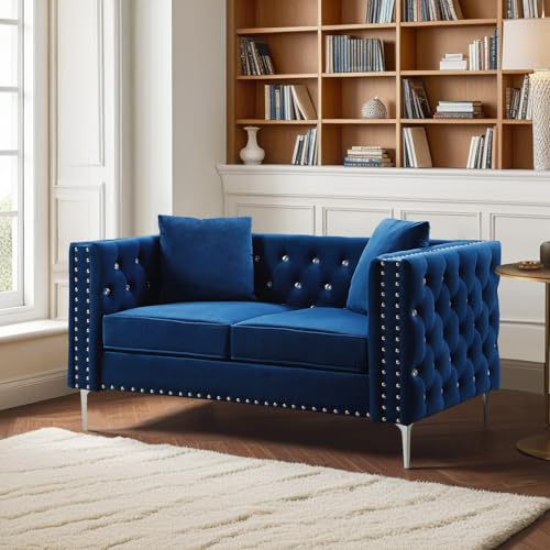 Black Velvet Loveseat Sofa J110