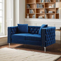 Black Velvet Loveseat Sofa J110