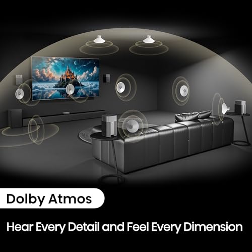 4.1.2Ch Sound Bar with Wireless Subwoofer, Dolby Atmos, DTS:X, Bluetooth 5.3, 4K HDMI Pass Through, HDMI/AUX/ARC/Optical/USB J764