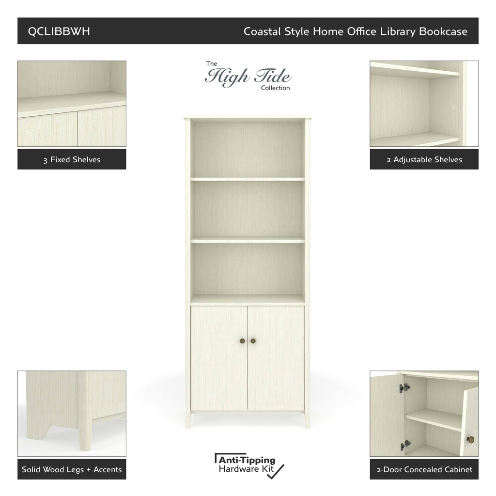 Weathered White Bookcase E3446