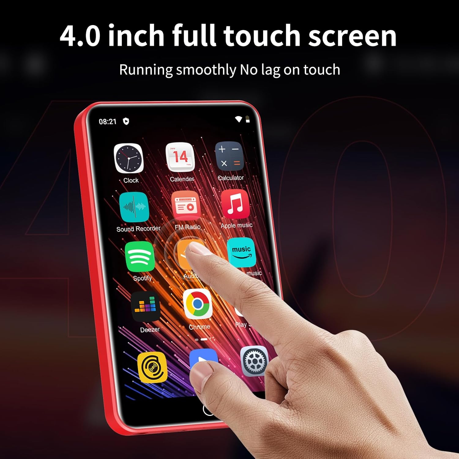80GB MP3 Player with Bluetooth and WiFi, 4.0" Touchscreen L467337
