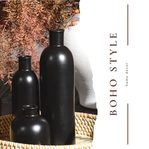 White Ceramic Vase Set of 3 W62849