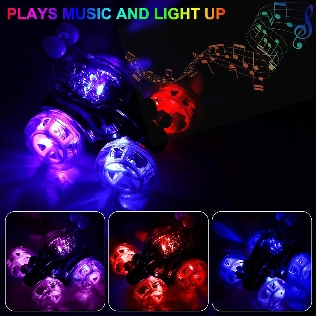 Remote Control Stunt Car with Colorful Lights & Music Switch, Rechargeable (Bule) M467