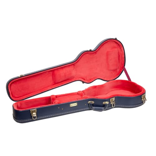 Carved Smoke Blue Wooden Hardshell Guitar Case R894