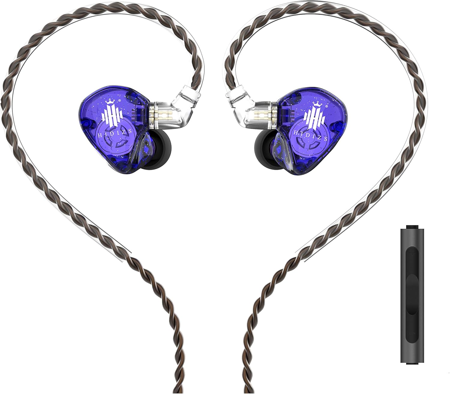 Black Polymer Diaphragm In-Ear Monitor Headphones with Detachable Cable C7091