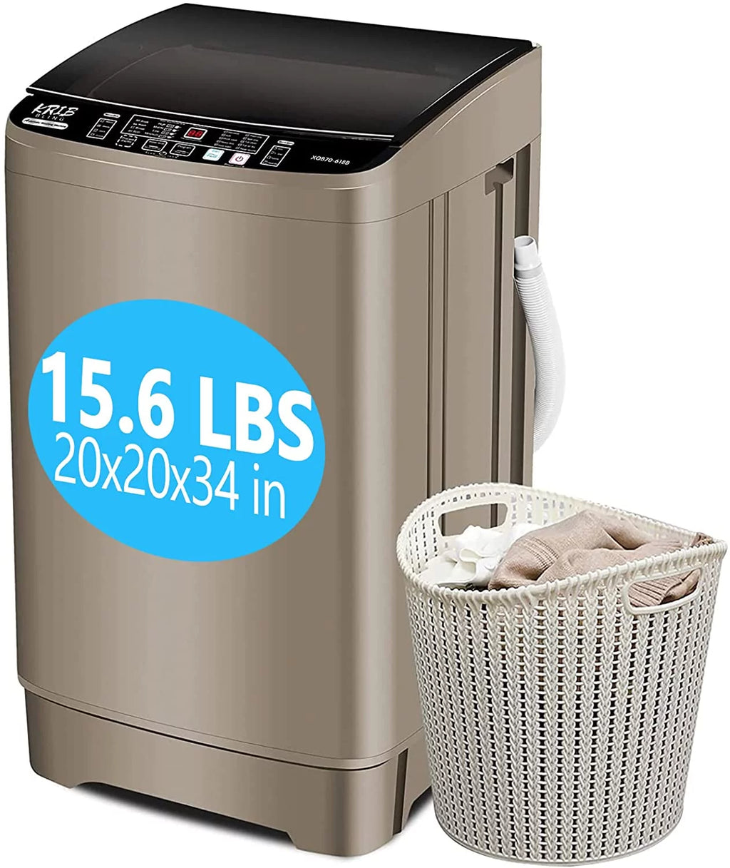 15.6 lbs Portable Compact Washing Machine with Drain Pump D34052