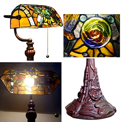 Stained Glass Table Lamp 15.5" Tall Y136