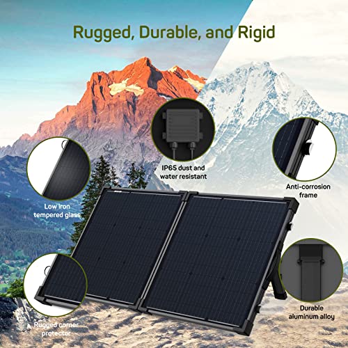 100 Watt 12 Volt Portable Solar Panel Suitcase with 30 Amp PWM Charge Controller I61952