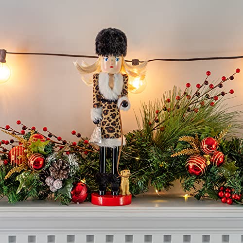 15" Wooden Glitter Nutcracker Doll T98601