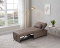 Dark Grey Convertible Ottoman Sofa Bed Sleeper Chair S3658