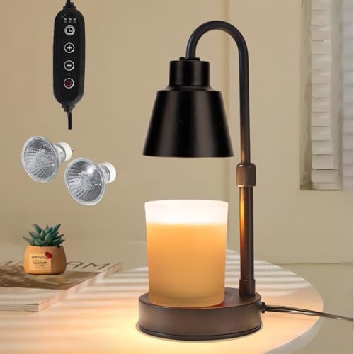 Black Adjustable Metal Candle Warmer Lamp with Timer Dimmer V325
