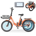 20" Folding 3 Wheels Electric Tricycle with Aluminum Frame and Removable Battery X500