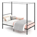 Queen Metal Canopy Bed Frame with Slats Support G298314