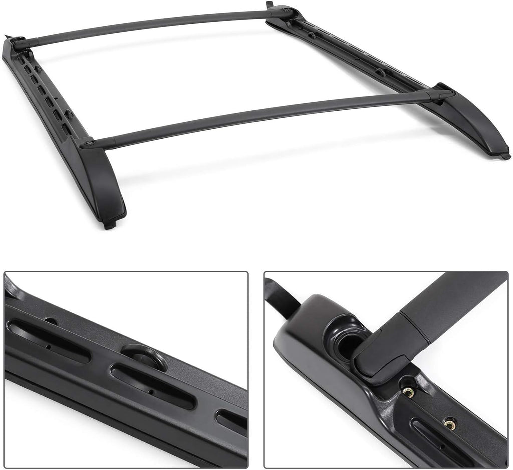 Black Cross Bars Roof Rack for Toyota Tacoma Double Cab W844