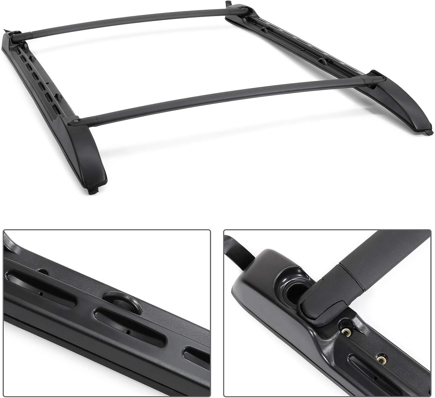 Black Cross Bars Roof Rack for Toyota Tacoma Double Cab W844