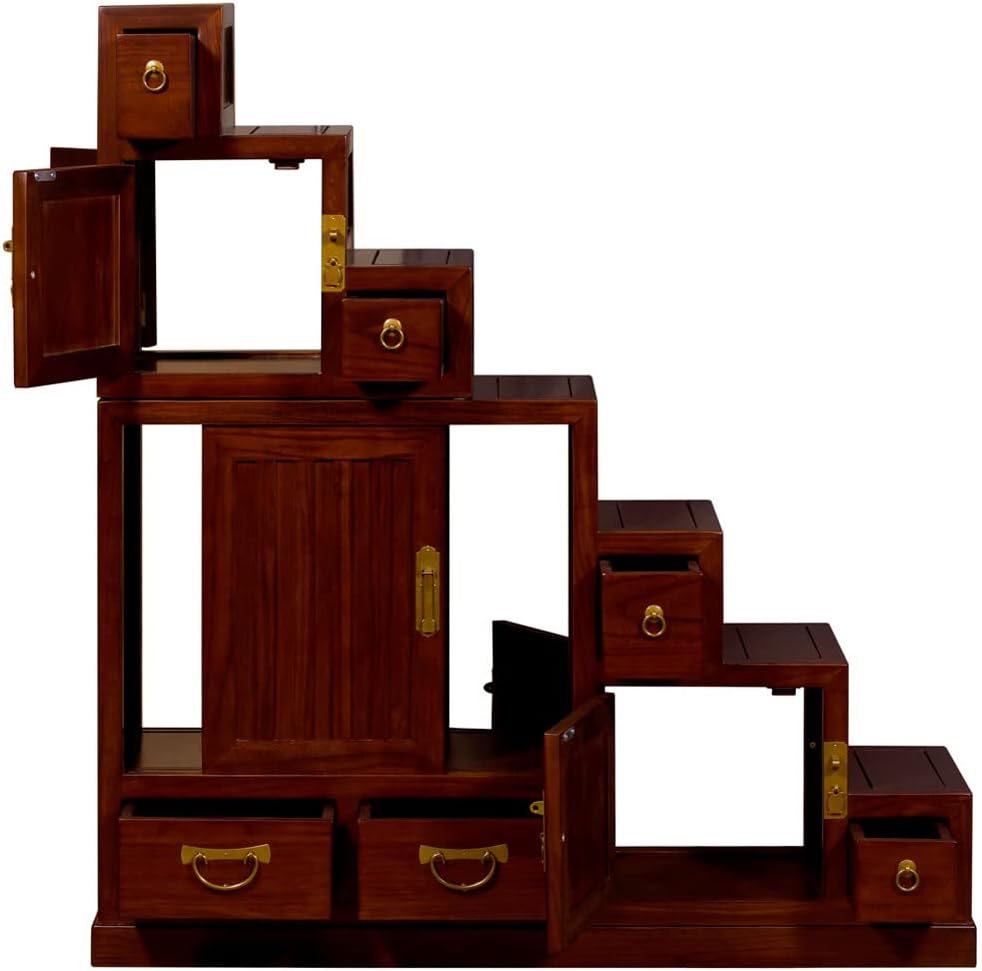 Mahogany Finish Asian Cabinet U2307