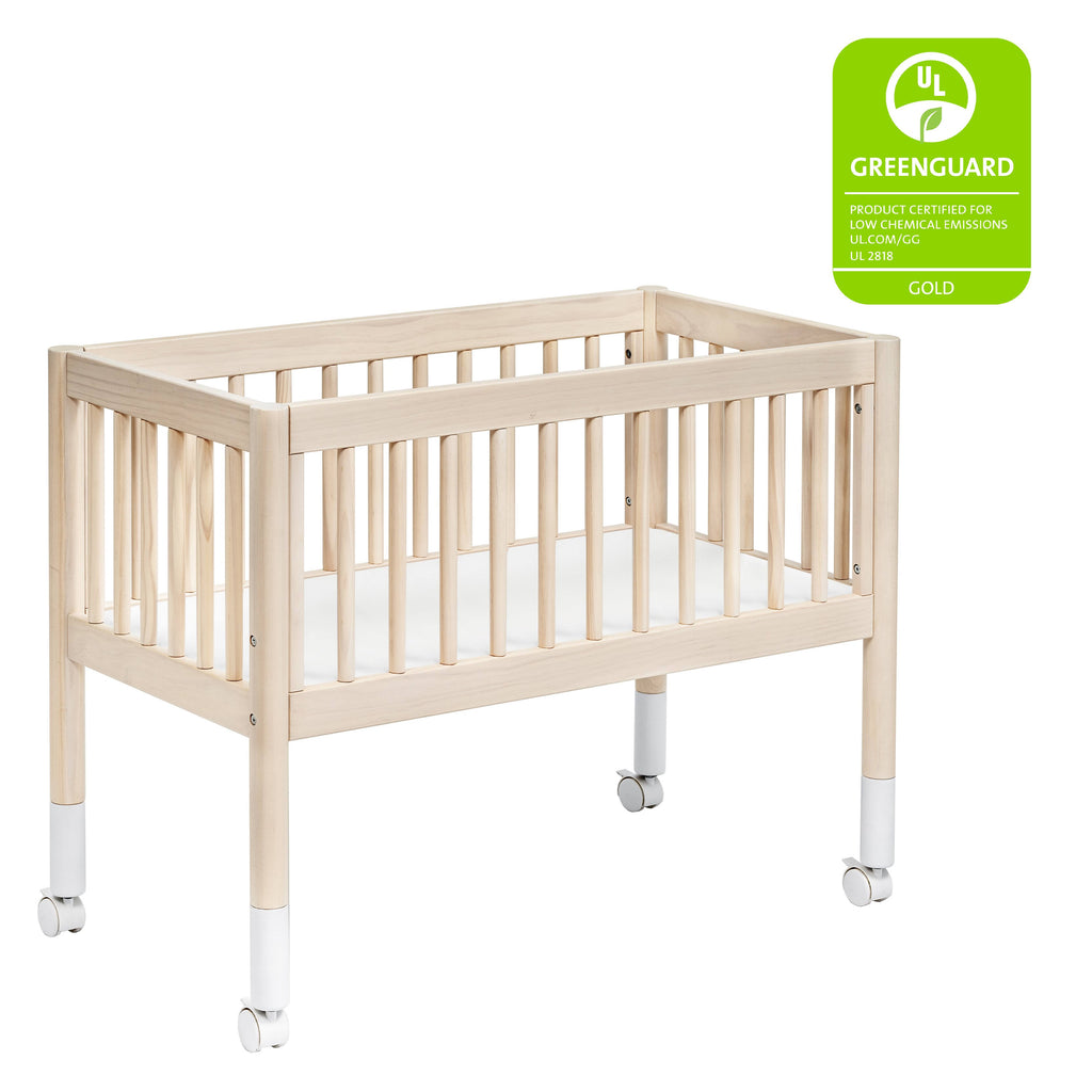 White Washed Natural Portable Bassinet T35136
