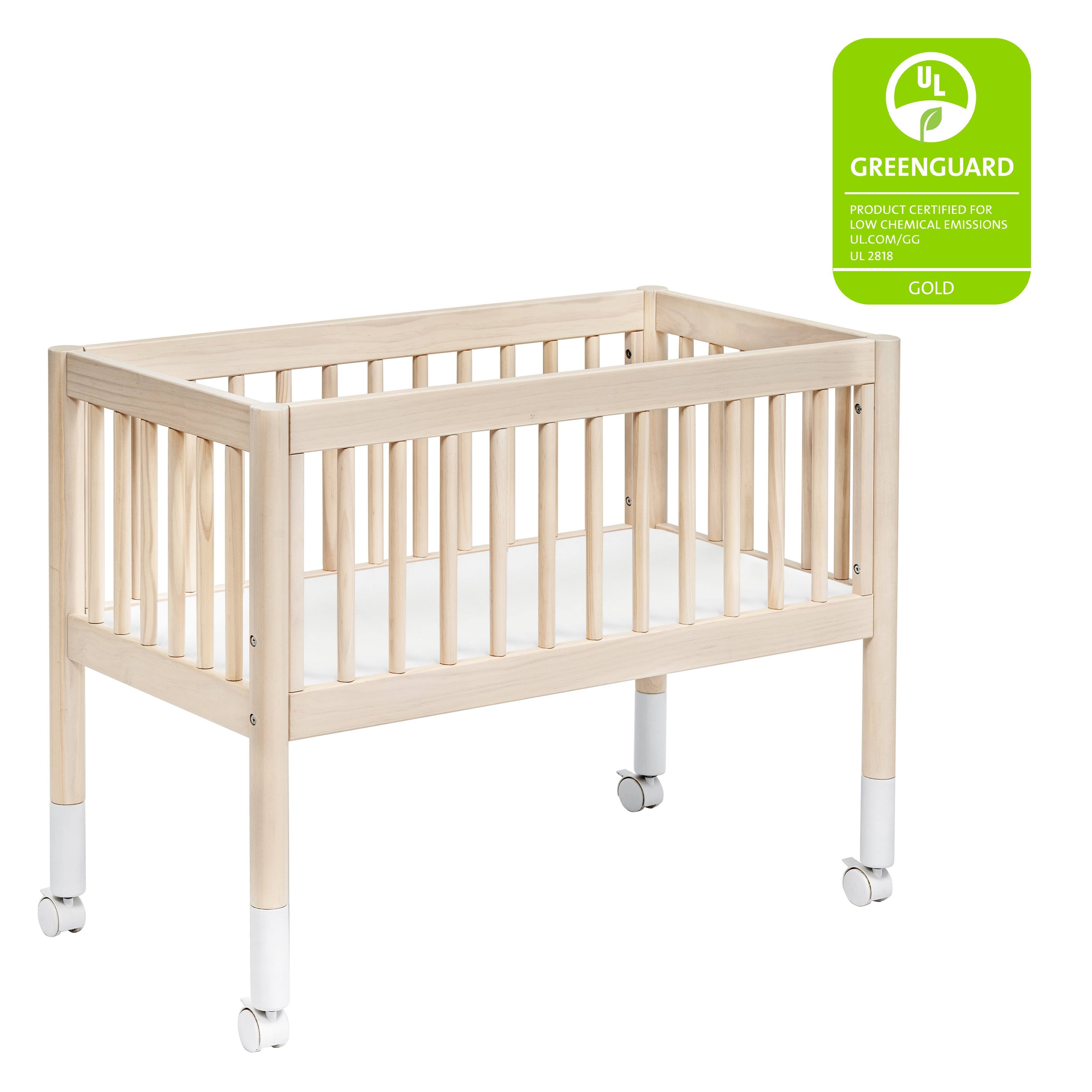 White Washed Natural Portable Bassinet T35136