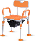 Height Adjustable Bedside Commode Chair with Safety Frame P68639