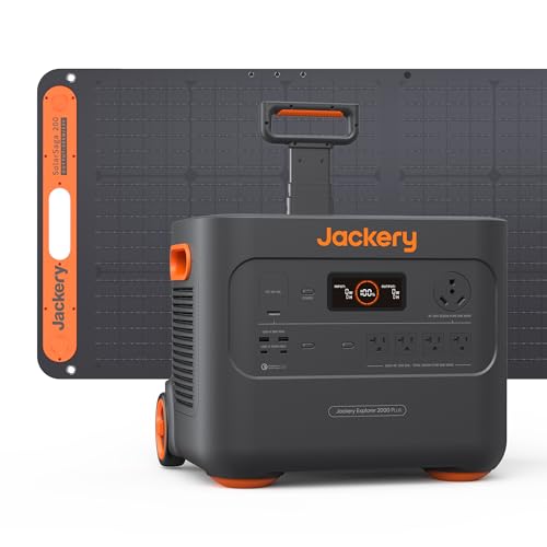 2042Wh 3000W Portable Power Station with 200W Solar Panel M976