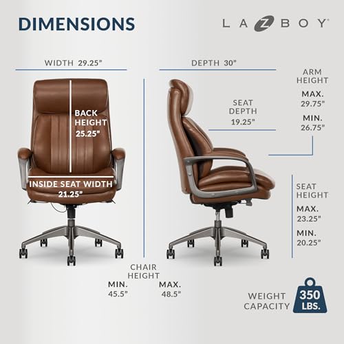 Black Vegan Leather Office Chair with Memory Foam Seat Back G407970