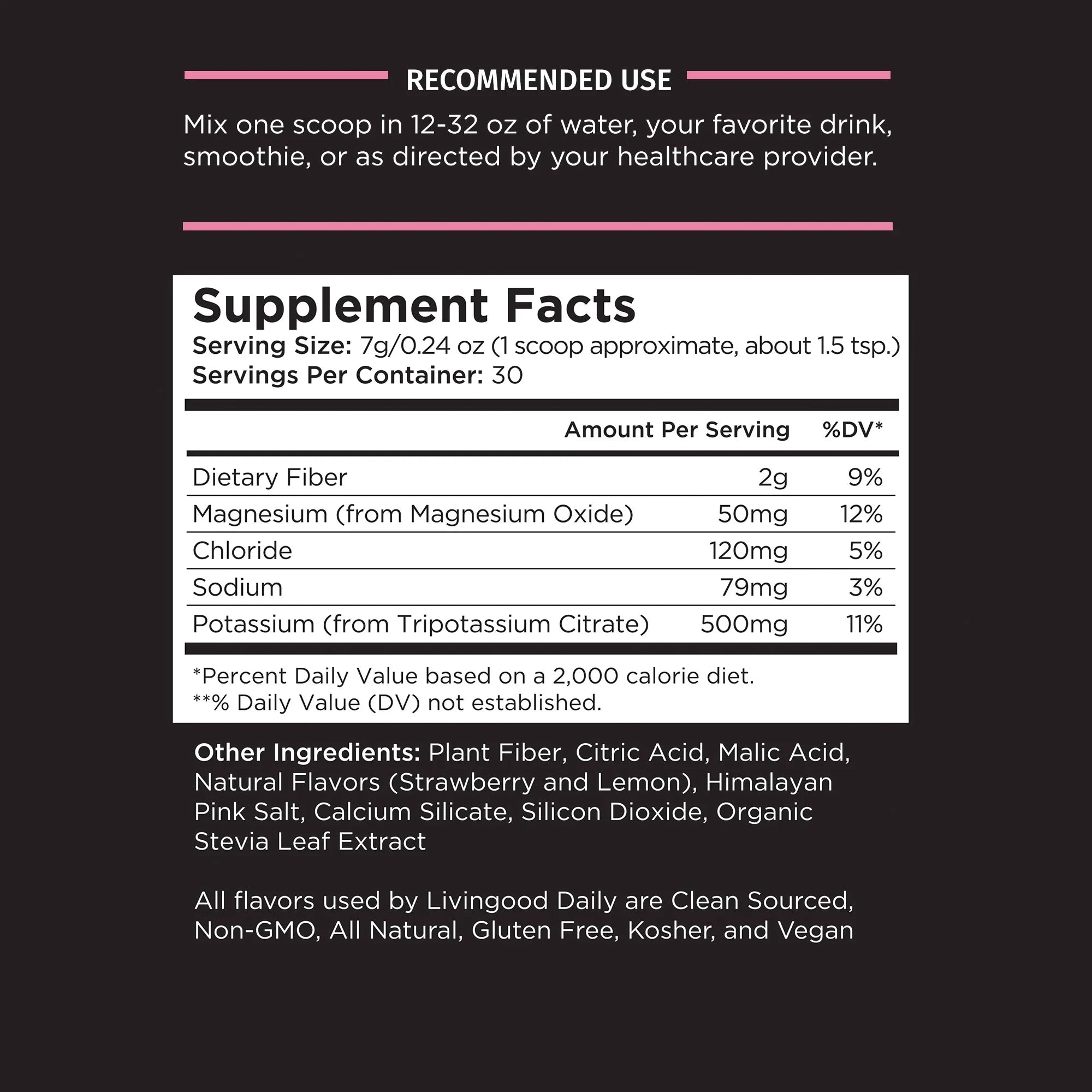 Sugar-Free Strawberry Lemonade Electrolyte Powder Z730