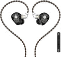 Black Polymer Diaphragm In-Ear Monitor Headphones with Detachable Cable C7091