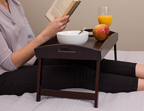 Walnut Bamboo Bed Tray with Folding Legs E77579